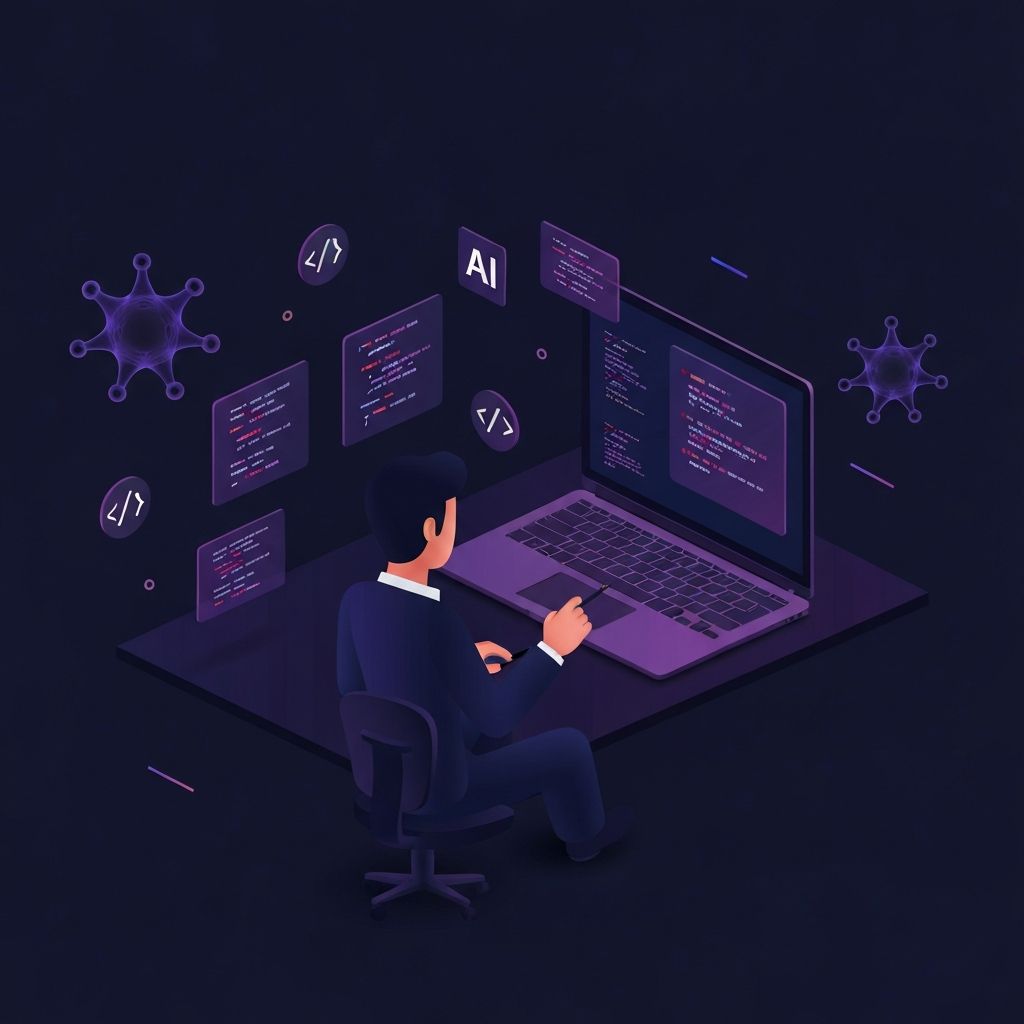 Developer using ChatGPT Codex to build a startup MVP with code on screen